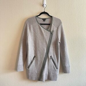 Club Monaco 100% Wool Asymmetric Full Zip Heavy Weight Sweater Jacket Size Small